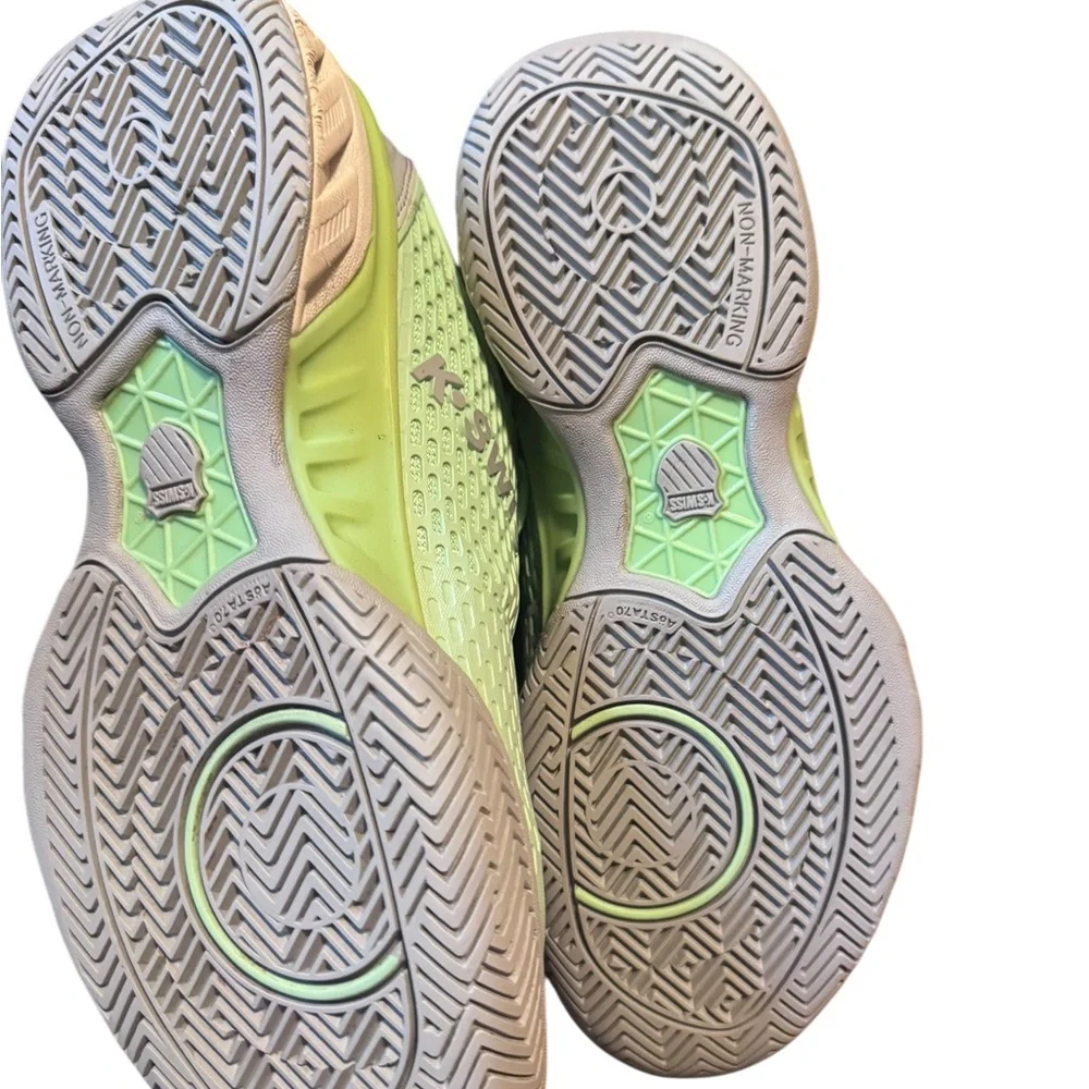K-Swiss Women’s Court Shoes Green Grey Non Marking Indoor SZ 9 - Picture 9 of 16